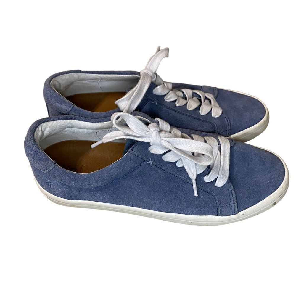 FRYE Womens Kerry Low Lace Blue Suede Sneaker Size 8